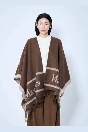 Max Mara Jacquard Wool Poncho - Femme Blousons One Size