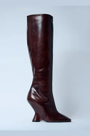 DRIES VAN NOTEN Leather Wedge Bottes- Femme Bottines Et Bottes Eu - 39