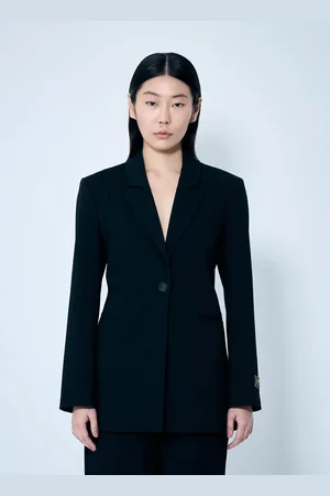 Ganni Solid Twill Suiting Blazer - Femme Blazers Fr - 36