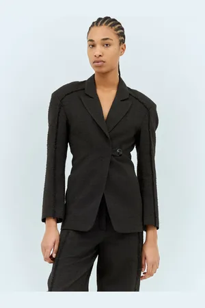 Ganni Tweed Suiting Blazer - Femme Blousons Fr - 36