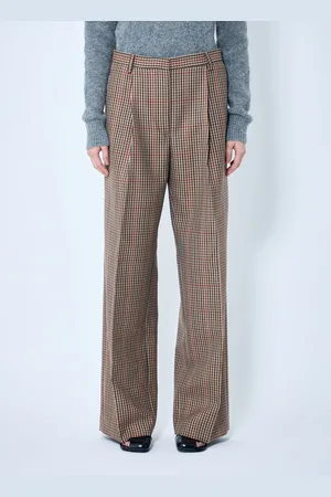 DRIES VAN NOTEN Porter Check Pantalon - Femme Pantalons Fr - 36