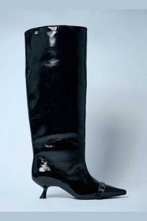 Ganni Eyelets Slouchy High Shaft Bottes- Femme Bottines Et Bottes Eu - 36