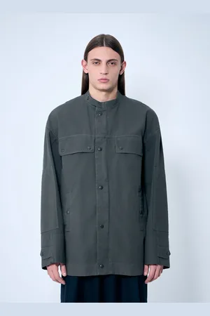 DRIES VAN NOTEN Viskin Jacket - Homme Blousons Grey M