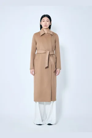 Max Mara Carhmere Robe Coat - Femme Manteaux Beige It - 38