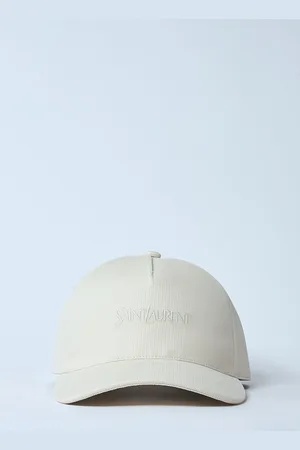 Saint Laurent Logo Embroidery Baseball Cap - Femme Chapeaux Beige 57