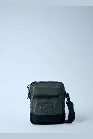 Stone Island Logo Patch Crossbody Sac - Homme Sacoches Green One Size