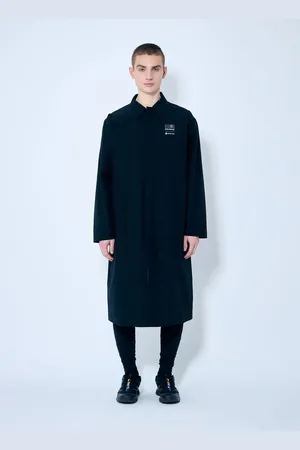 Maison Margiela Logo Print Trench Coat - Homme Manteaux L