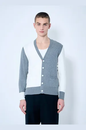 Thom Browne Thom Brune Fun Mix Cardigan - Homme Pulls Grey 2