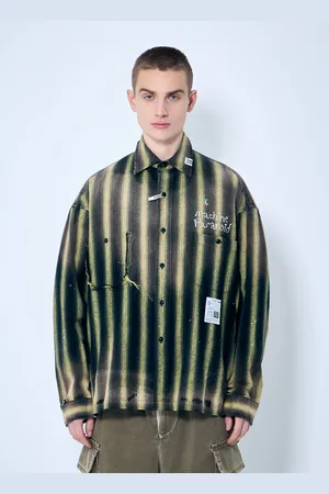 Maison Mihara Yasuhiro Vintage-like Striped Chemise- Homme Chemises Green It - 46