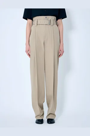 Bottega Veneta Compact Cotton Pantalon - Femme Pantalons Beige It - 36