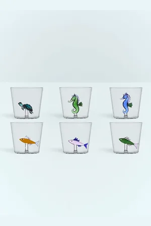Ichendorf Milano Set Of Six Marine Garden Tumblers - Glassware Clear One Size