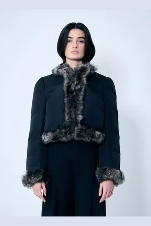 Alexander Wang Puffer Jacket With Shearling Trims - Femme Blousons Xs