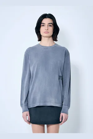 Alexander Wang Essential Puff Logo Sweatshirt - Femme T-shirts Grey Xs