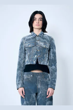 Alexander Wang Slim Trucker Jacket - Femme Blousons Grey Xs