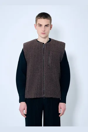 Issey Miyake Fleece Rib Gilet - Homme Blousons 2