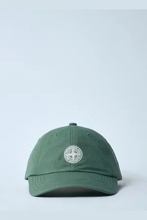 Stone Island Logo Motif Baseball Cap - Homme Chapeaux Green One Size