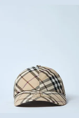 Burberry Check Baseball Cap - Femme Chapeaux Beige S