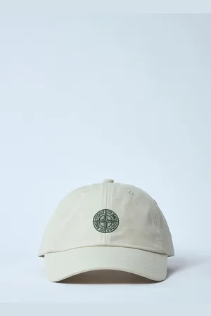 Stone Island Logo Motif Baseball Cap - Homme Chapeaux Beige One Size