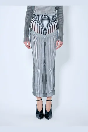 Jean Paul Gaultier Double-layer Mesh Midi Skirt - Femme Jupes Xs