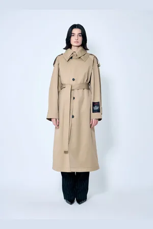 Jean Paul Gaultier Deconstructed Cotton-twill Trench Coat - Femme Manteaux Beige Fr - 36