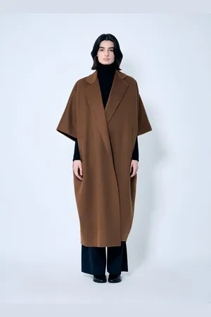 Max Mara Draped Cape Coat - Femme Manteaux Xs
