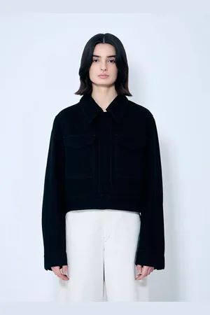LEMAIRE Cropped Denim Jacket - Femme Blousons Eu - 38