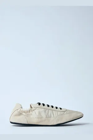 Prada Collapse Re-nylon And Suede Baskets- Femme BasketsBlanc Eu - 38
