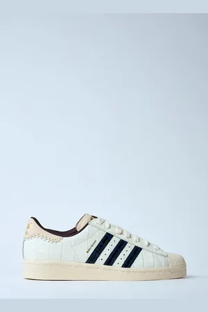 adidas Leather Supestar Baskets- BasketsBlanc Uk - 04