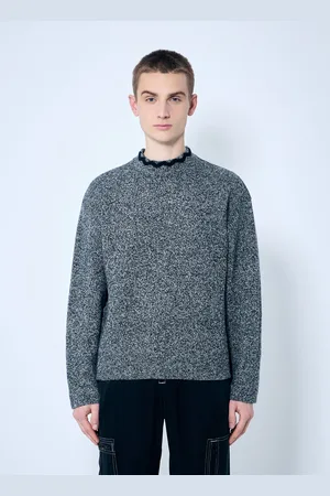 NOMA t.d. Wool Mock Neck Sweater - Homme Pulls Grey 3