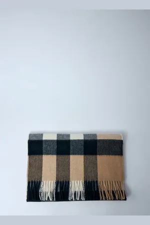Burberry Check Cashmere Scarf - Homme Echarpes Beige One Size