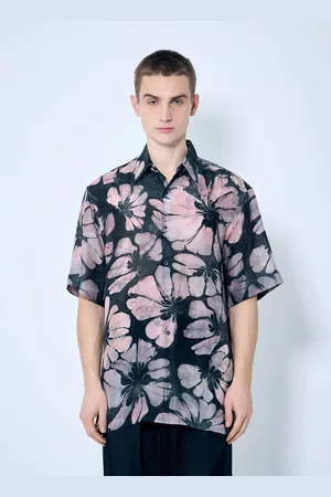 DRIES VAN NOTEN Floral Silk Chemise- Homme Chemises M