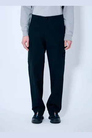 Stone Island Ghost Cotton Pantalon With Logo Patch - Homme Pantalons 32