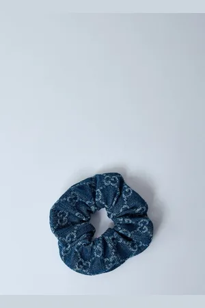 Gucci Denim Gg Scrunchie - Femme Bijoux One Size