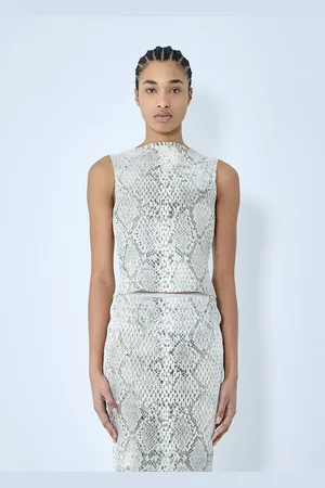 Alexander Wang Snake-print Embossed Tank Top - Femme Hauts S