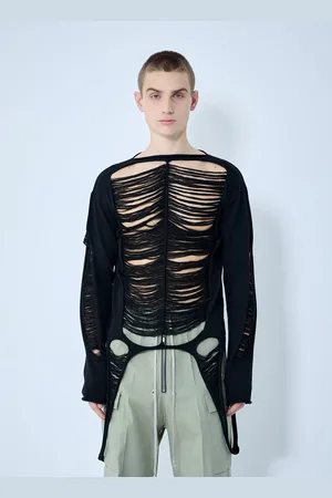 Rick Owens Laddered Sweater - Homme Hauts S