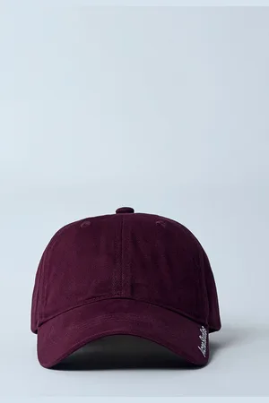 Acne Studios Twill Logo Baseball Cap - Homme Chapeaux Burgundy One Size