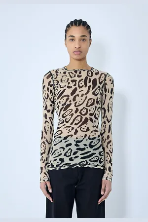 Sportmax Mesh Top - Femme Hauts Beige Xs