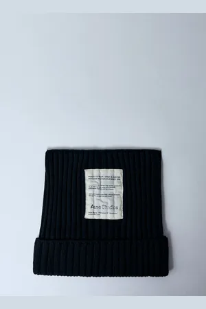 Acne Studios Ribbed Square Beanie - Homme Chapeaux One Size