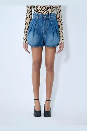 Sportmax Gathered Denim Shorts - Femme Shorts It - 38