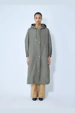 Max Mara Ripstop Hooded Coat - Femme Manteaux Green It - 36