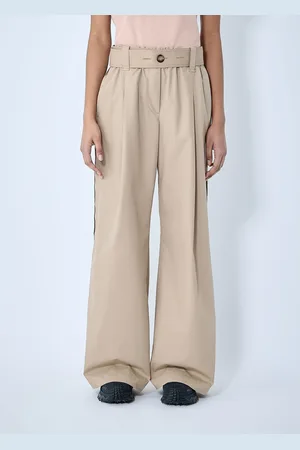 Moncler Belted Gathered Pantalon - Femme Pantalons Beige It - 40