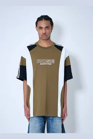MARTINE ROSE Oversized Panelled T-shirt - Homme T-shirts Green Xs