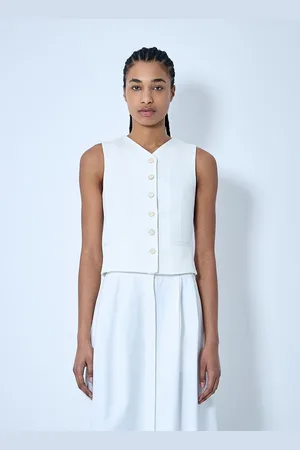 Max Mara Cotton Waistcoat - Femme Hauts It - 42