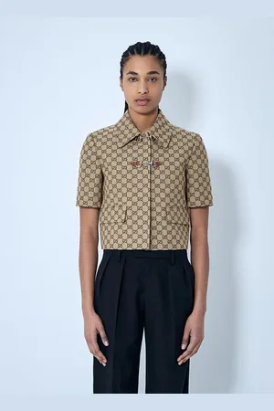 Gucci Gg Canvas Jacket - Femme Blousons It - 40
