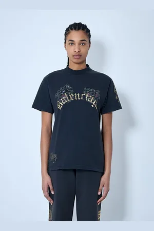 Balenciaga Tacky Tattoo Logo Motif T-shirt - Femme T-shirts Xs