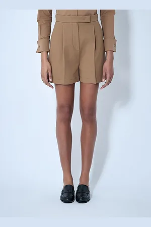 Max Mara Tailored Shorts - Femme Shorts Beige It - 36