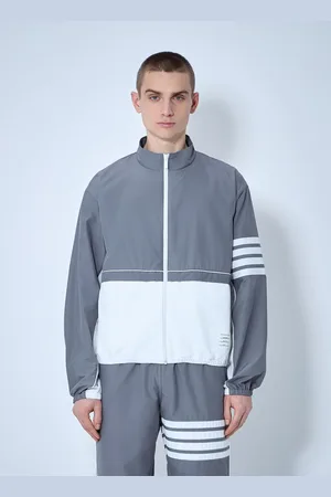Thom Browne Thom Brune Tonal Track Jacket - Homme Blousons Grey 3