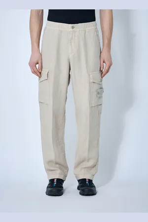 Stone Island Ghost Linen Cargo Pantalon - Homme Pantalons Beige 30