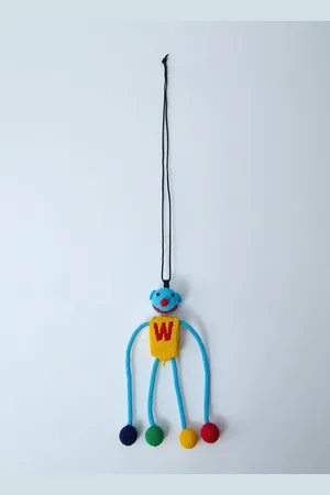 WALTER VAN BEIRENDONCK Beaded Logo Keyring - Homme Porte-clefs One Size