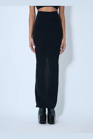 Rick Owens Wool Knit Maxi Skirt - Femme Jupes S
